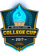 League of Legends nternational College Cup ロゴ