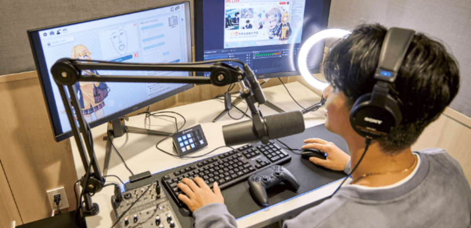 実際の配信や制作活動で経験を積み、<br />表現力と実績を伸ばす